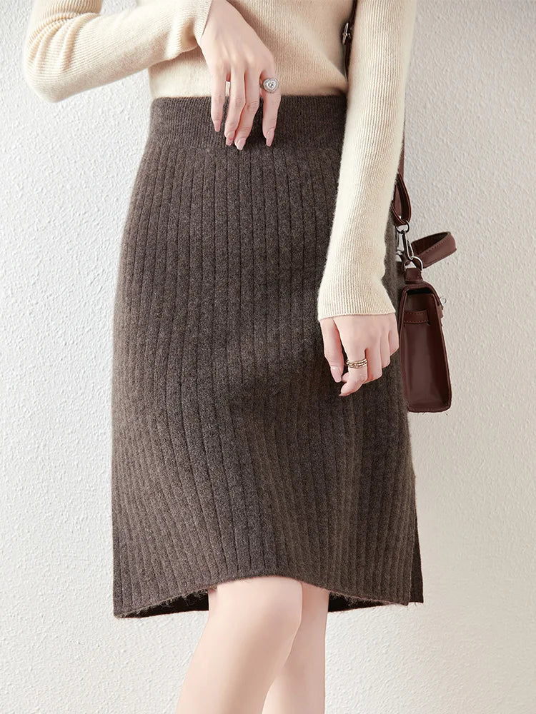 Knit Midi Skirt for Chic Comfortable Everyday Styling