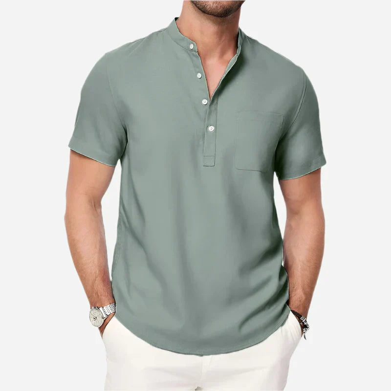 Men’s Short Sleeve Henley Shirt