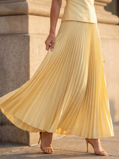 Structured Bodice & Pleated Skirt Set