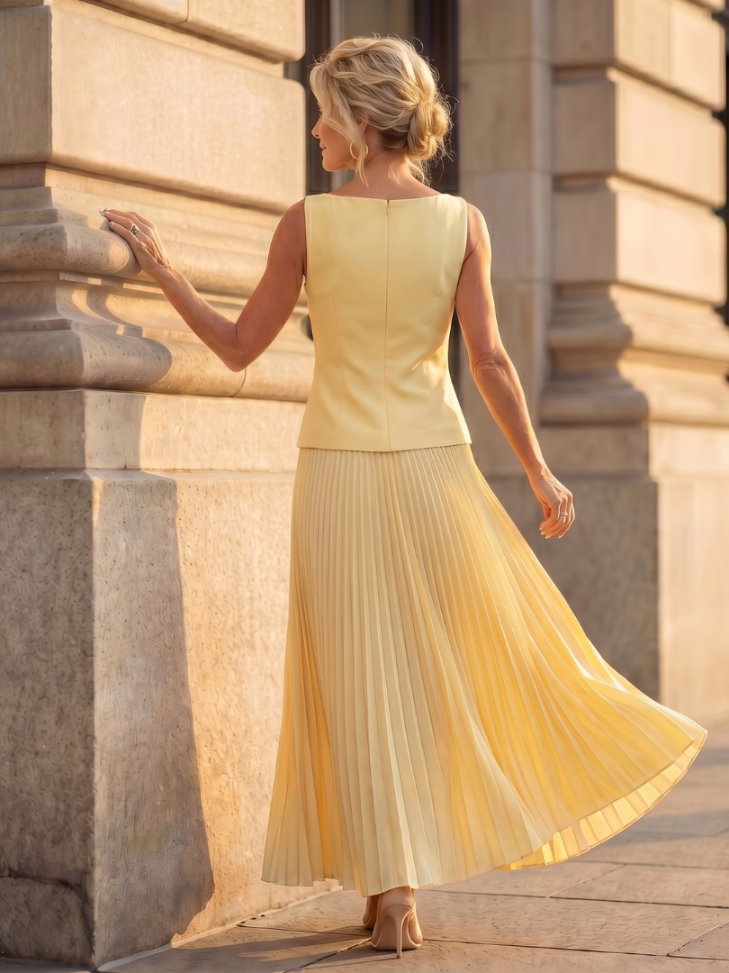Structured Bodice & Pleated Skirt Set