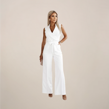 Scuba Crepe Wrap Jumpsuit for Chic Feminine Styling