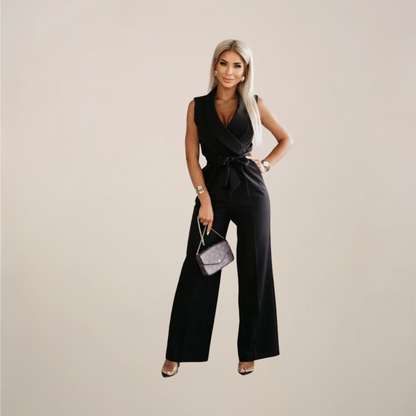 Scuba Crepe Wrap Jumpsuit for Chic Feminine Styling