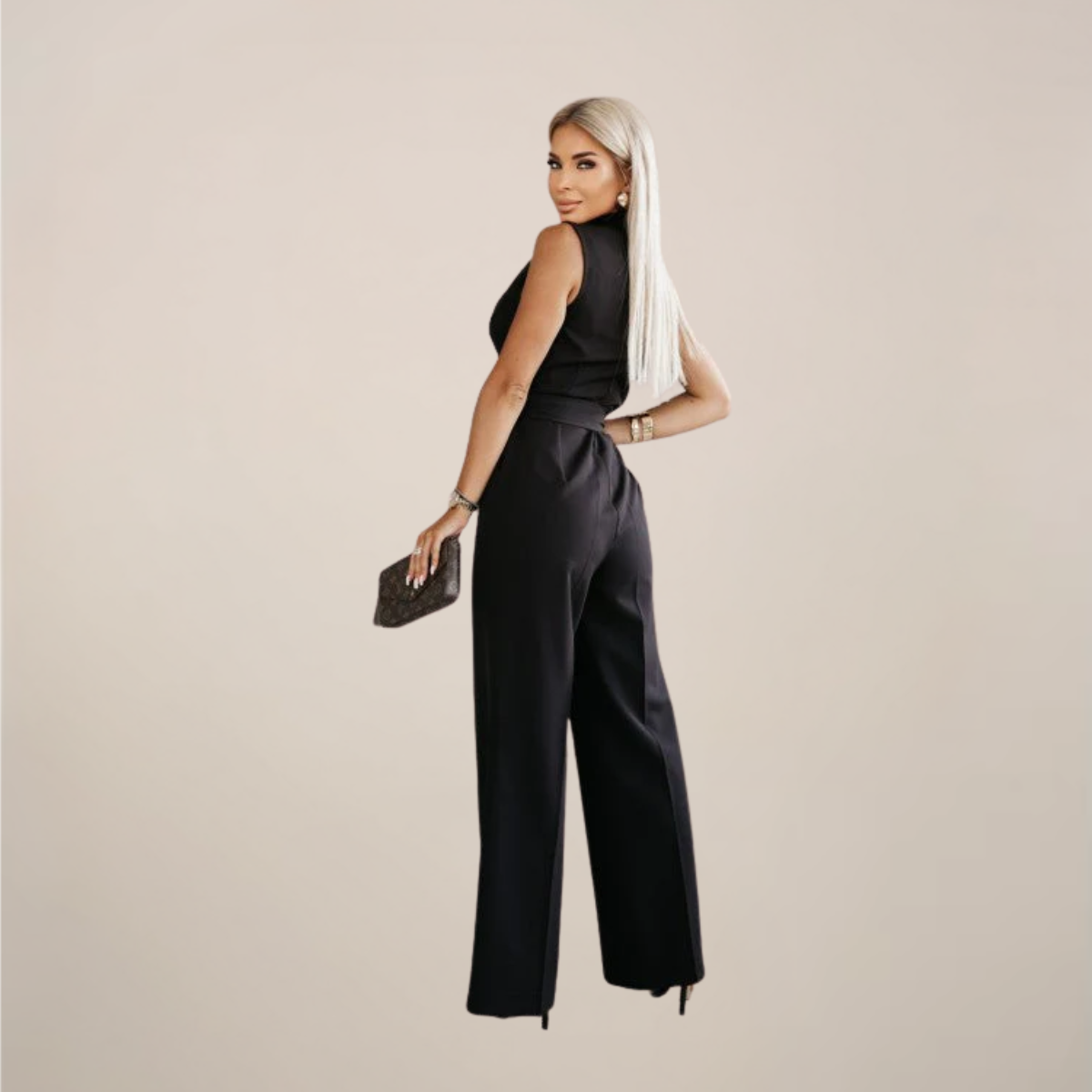Scuba Crepe Wrap Jumpsuit for Chic Feminine Styling