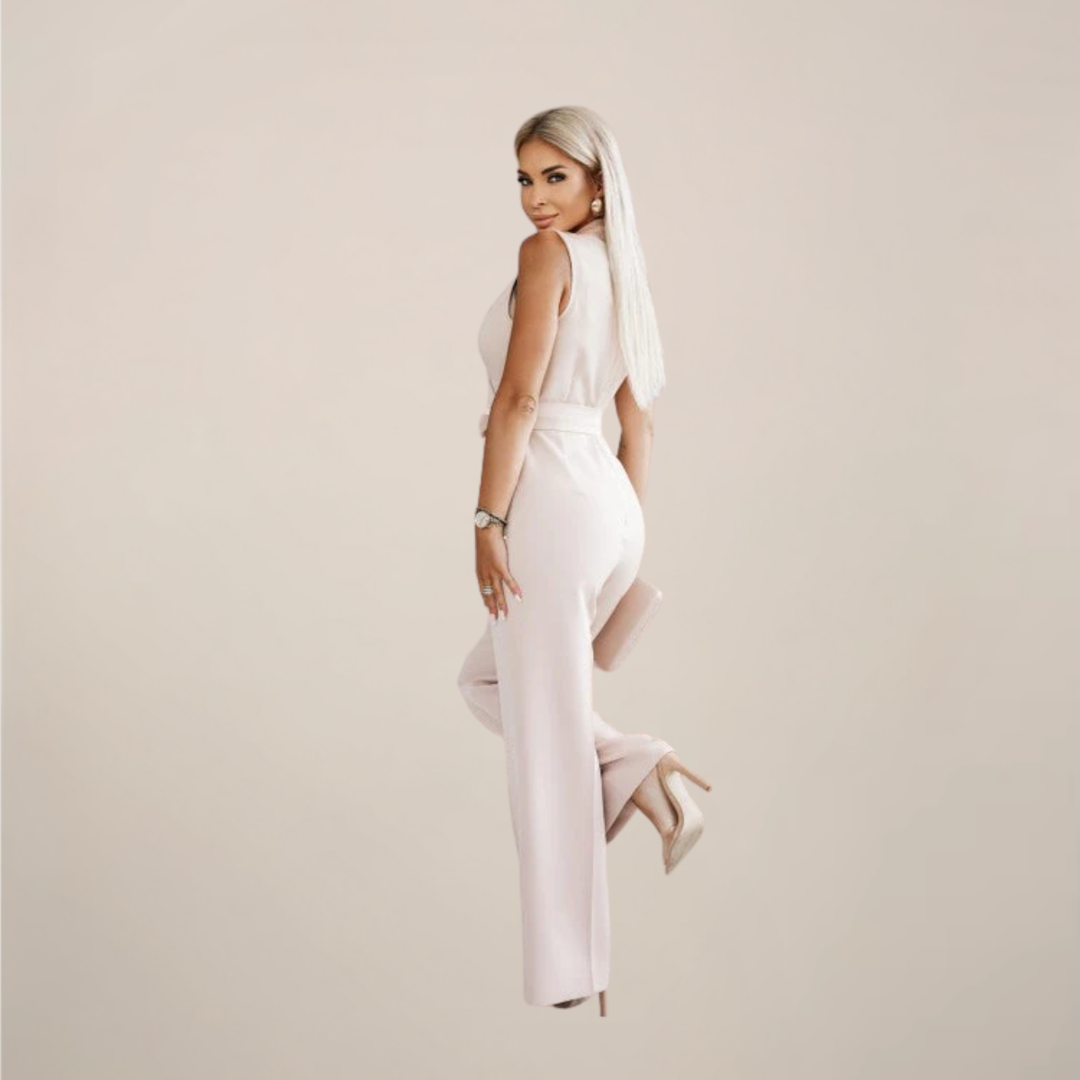 Scuba Crepe Wrap Jumpsuit for Chic Feminine Styling
