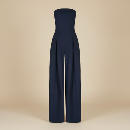 Heavy Satin Bodice Jumpsuit for Elegant Evening Styling
