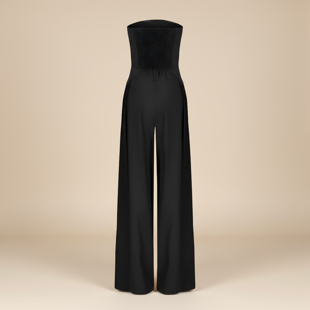 Heavy Satin Bodice Jumpsuit for Elegant Evening Styling