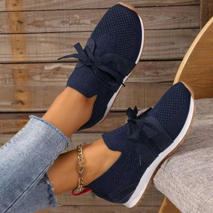 Women's Lightweight Slip-On Sneakers - Breathable Knit