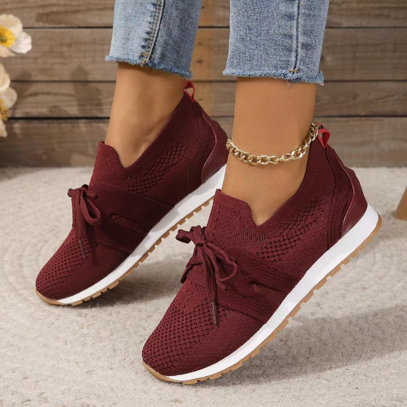 Women's Lightweight Slip-On Sneakers - Breathable Knit