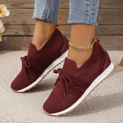 Women's Lightweight Slip-On Sneakers - Breathable Knit