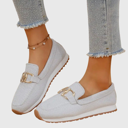 Women's Slip-On with Gum Sole Trainer Loafers - Breathable Mesh