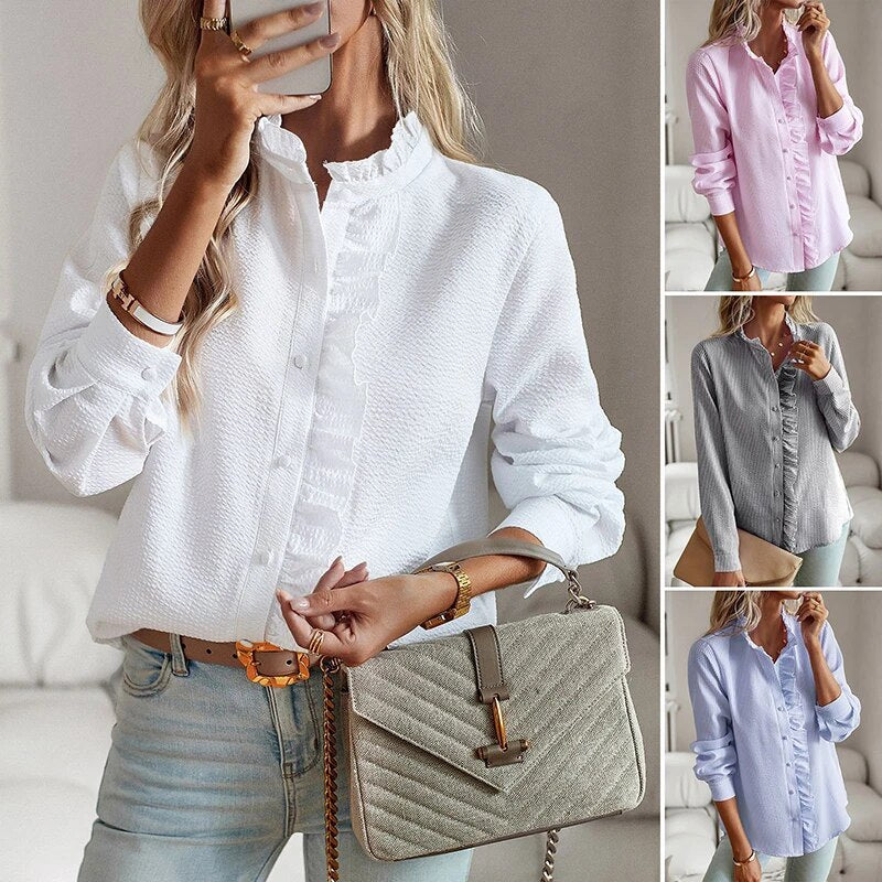 Timeless Comfort Blouse for Women Long Sleeves Comfortable Fit