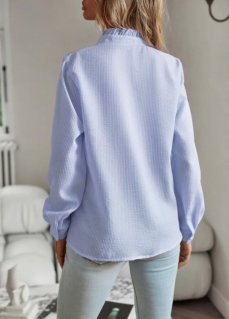 Timeless Comfort Blouse for Women Long Sleeves Comfortable Fit