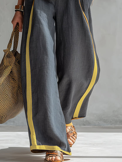 Contemporary Contrast Two-Piece Set