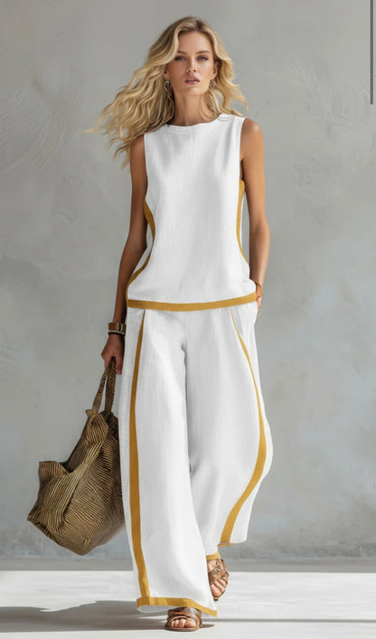 Contemporary Contrast Two-Piece Set