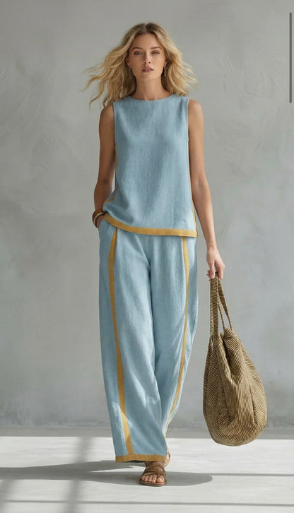 Contemporary Contrast Two-Piece Set