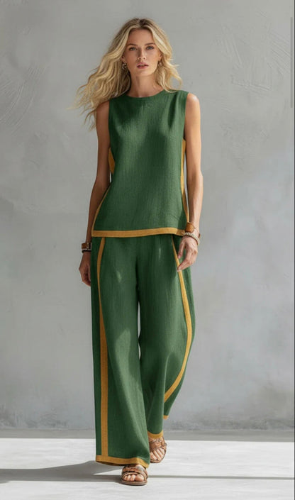 Contemporary Contrast Two-Piece Set