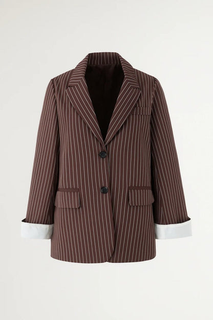 Pinstripe Blazer – Relaxed Tailored Fit for Smart Casual Style