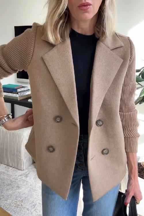 Blazer with Knit Sleeves – Hybrid Design for Casual Chic Looks