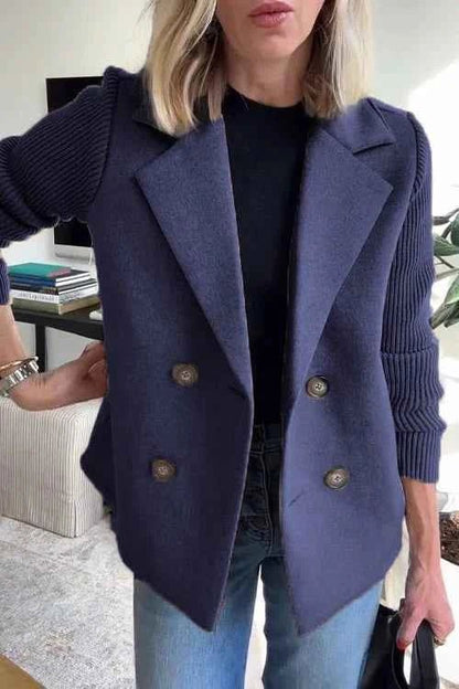 Blazer with Knit Sleeves – Hybrid Design for Casual Chic Looks