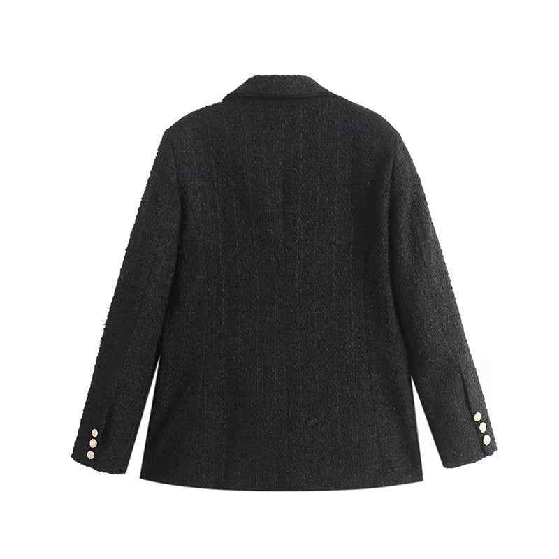 Fitted Blazer with Lapel Collar – Structured Elegant Everyday Fit