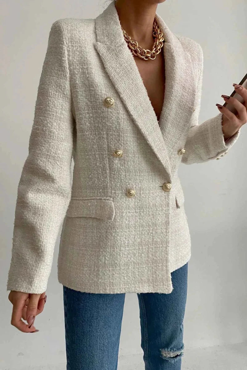 Fitted Blazer with Lapel Collar – Structured Elegant Everyday Fit