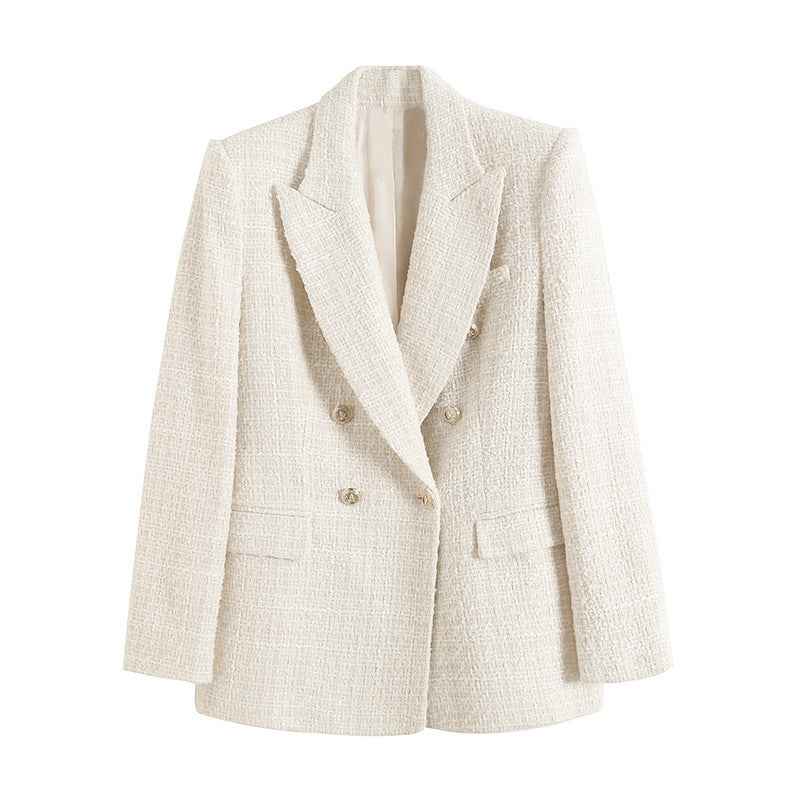 Fitted Blazer with Lapel Collar – Structured Elegant Everyday Fit