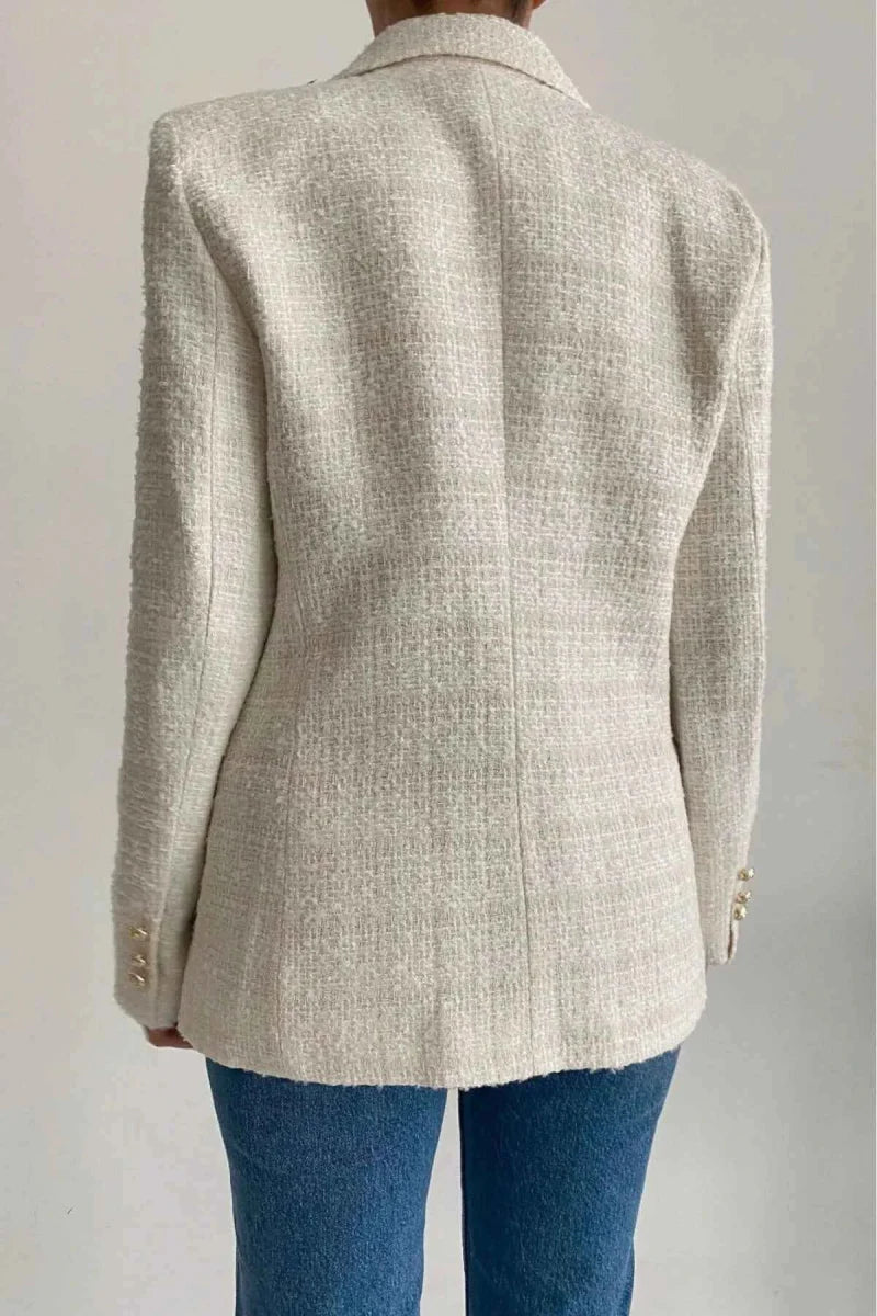 Fitted Blazer with Lapel Collar – Structured Elegant Everyday Fit