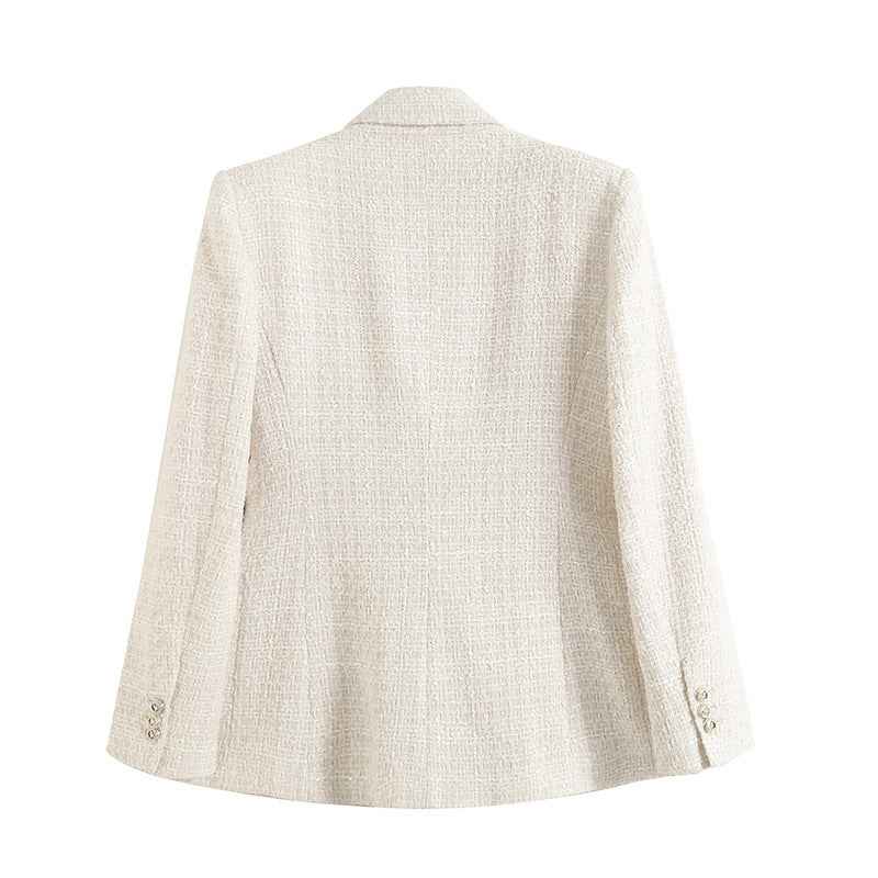 Fitted Blazer with Lapel Collar – Structured Elegant Everyday Fit