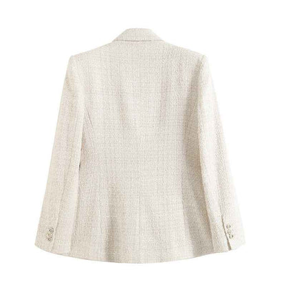 Fitted Blazer with Lapel Collar – Structured Elegant Everyday Fit
