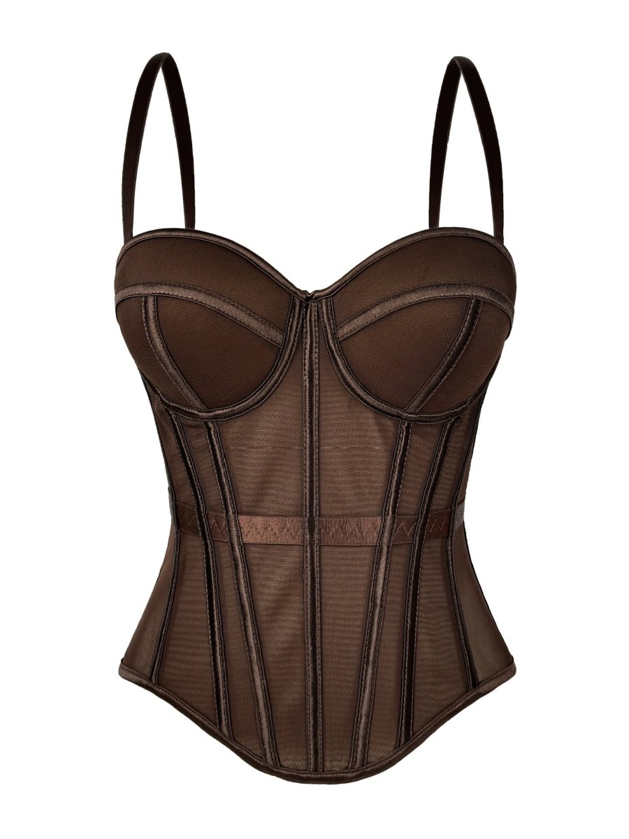 Shaping Corset Bustier with Straps for Sculpted Styling