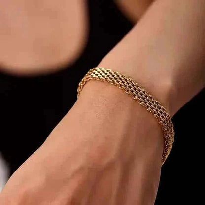 Braided Gold Bracelet for Chic Everyday Elegant Styling