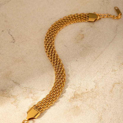 Braided Gold Bracelet for Chic Everyday Elegant Styling