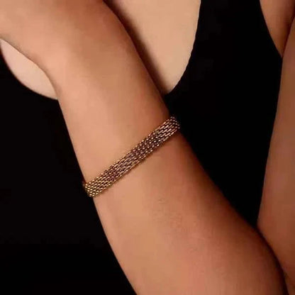 Braided Gold Bracelet for Chic Everyday Elegant Styling