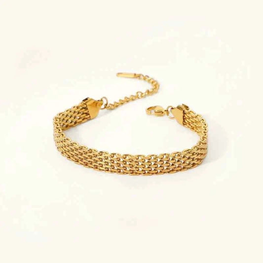 Braided Gold Bracelet for Chic Everyday Elegant Styling