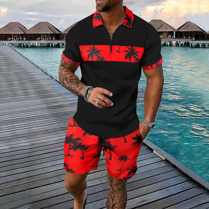 Men’s Short Sleeve Palm Print Set