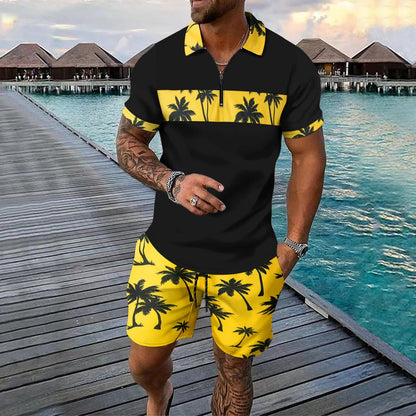 Men’s Short Sleeve Palm Print Set