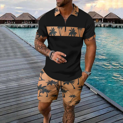 Men’s Short Sleeve Palm Print Set