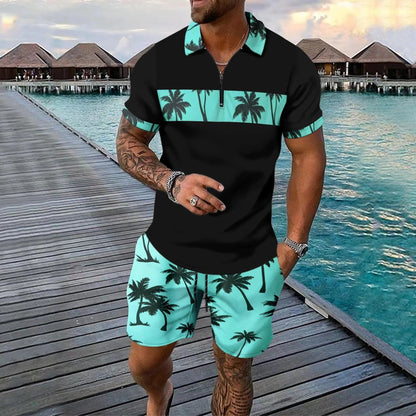 Men’s Short Sleeve Palm Print Set