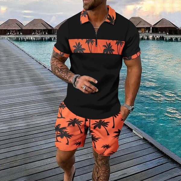 Men’s Short Sleeve Palm Print Set