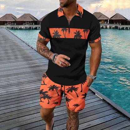 Men’s Short Sleeve Palm Print Set