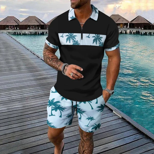 Men’s Short Sleeve Palm Print Set