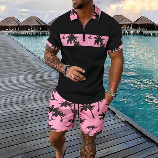 Men’s Short Sleeve Palm Print Set