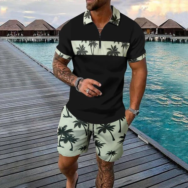 Men’s Short Sleeve Palm Print Set