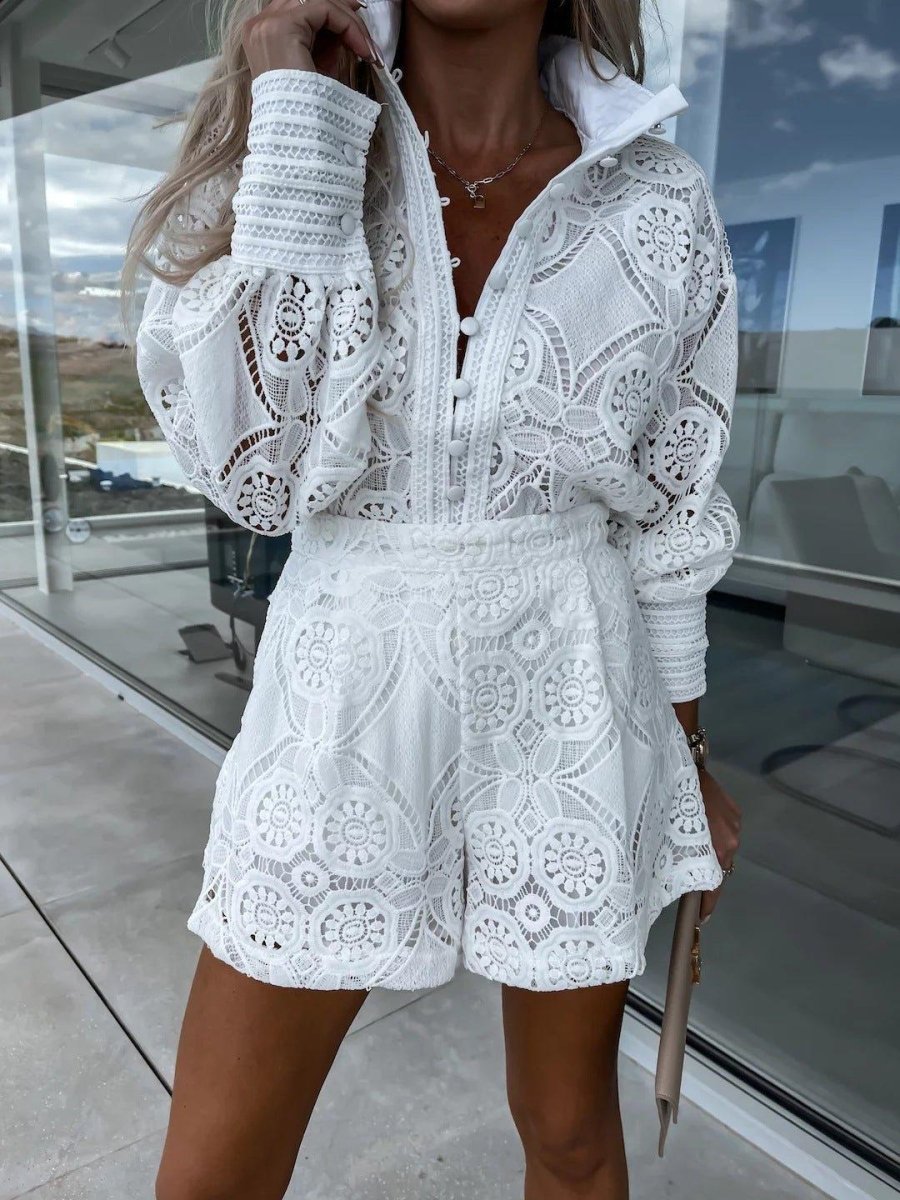 Crochet Two-Piece Set – Soft Lace Design for Summer Styling