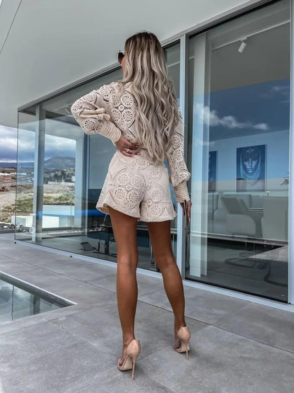 Crochet Two-Piece Set – Soft Lace Design for Summer Styling