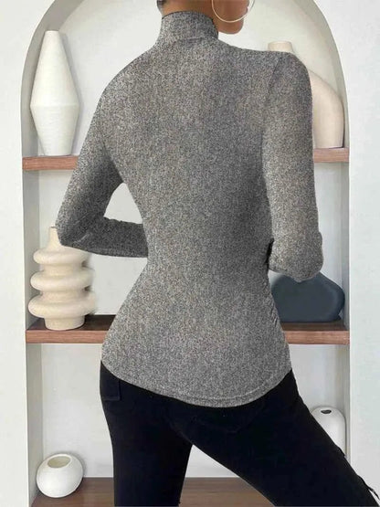 Long Sleeve Wrap Top for Elegant Everyday and Evening Wear