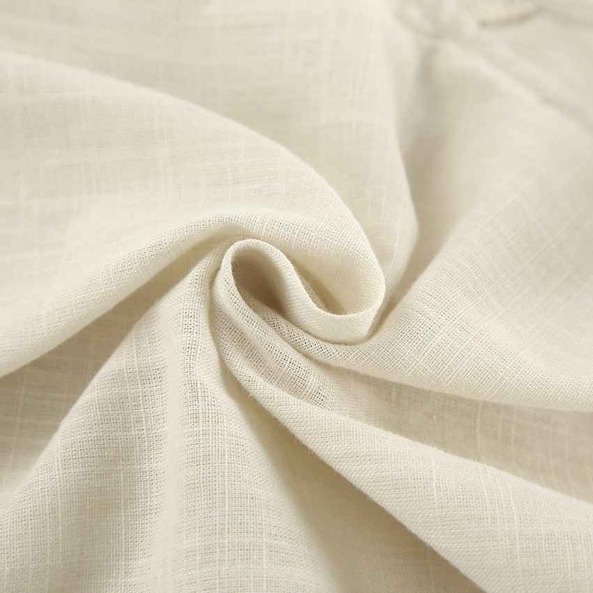 Sleeveless Cotton Two-Piece Set with Tie Belt for Summer