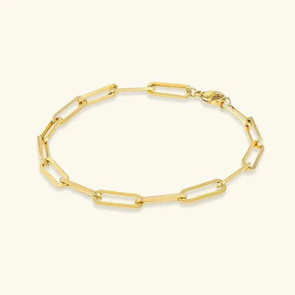 Paperclip Chain Bracelet in Gold for Elegant Everyday Styling