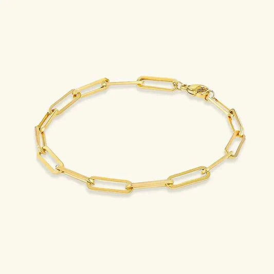 Paperclip Chain Bracelet in Gold for Elegant Everyday Styling