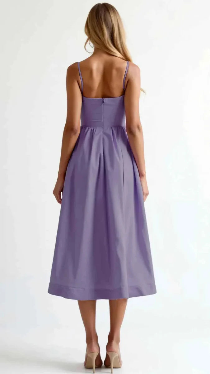 Simple Midi Dress with Waist Shaping